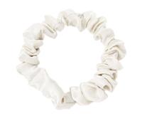 5 elastici per capelli in raso, sottili per capelli, piccoli scrunchies, morbidi e elastici, eleganti accessori per capelli da donna, lunghi o spessi, color crema