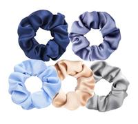 5 elastici per capelli in seta, elastici per capelli in seta di gelso, per prevenire l'effetto crespo e la rottura, nessun danno, elastici per coda di cavallo