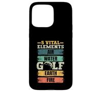 5 elementi vitali aria acqua golf terra fuoco golfista Custodia per iPhone 15 Pro Max