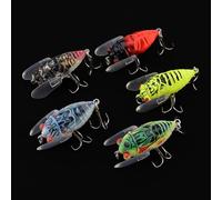 5 esche da pesca a cicala, esche bioniche per spigola, occhi olografici 3D realistici, esche artificiali per gli appassionati