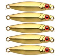 5 esche da pesca multi peso per pesca in mare a profondità variabile con lucentezza liscia per imitare esche vive (30 g oro)