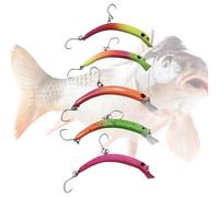 5 esche dure per pesca a forma di affondamento lento, ami per pesca in acqua , per pescatori, uomini, genitori, mariti in acqua , salata, mare, laghi, fiumi, ruscelli
