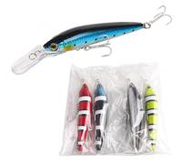 5 Esche Rigide Minnow Profonde 18,1 cm 42,5 g con Ancorette Rinforzate | Lancio Lungo con Paletta Allungata Sonagli E Finitura Realistica per Luccio Persico Laghi Fiumi E Bacini