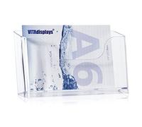 5 espositori da tavolo, formato DIN A6, orizzontale, per volantini e cartoline