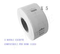5 Etichette per DYMO 11353 25mm x 13mm LABELWRITER 400 Twin Turbo 450 450 Duo