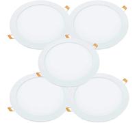5 Faretti Led da Incasso 18W 1440 Lumen Forma Rotonda Ultra Sottile 13mm Colore
