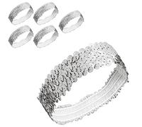 5 fasce elastiche con paillettes, per adulti, fitness, feste, prestazioni