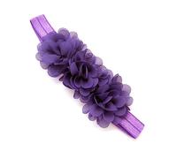 5 fasce elastiche per capelli per neonati, in chiffon, per neonati, per neonati, neonati, accessori per capelli, colore viola scuro