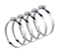 5 fascette stringitubo regolabili, fascette stringitubo in acciaio inox per tubo di scarico, ventilazione, tubi flessibili (60-80 mm)