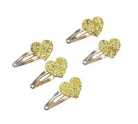 5 fermagli per capelli a forma di stella e cuore con paillettes per feste e scuole con paillettes fermagli per capelli a forma di stella e cuore