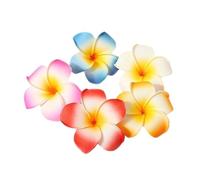 5 fermagli per capelli multicolore hawaiani con fiori tropicali artificiali, per matrimoni, feste in spiaggia, accessori per capelli, 10 cm, unisex