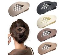 5 fermagli per capelli piatti, senza pieghe, da donna, grandi e resistenti, per capelli spessi e sottili, accessori per lo styling a becco d'anatra francese (opaco neutro)