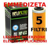 5 FILTRI OLIO HIFLOFILTRO HF652 KTM 530 EXC-R 450 SX-F