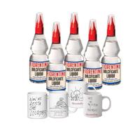 5 Fiorentini Dolcificante Liquido 200 ml a Base di Ciclammato di Sodio, Saccarina di Sodio e Taumatina 5 bottiglie + tazzina da caffè 80cc personalizzabile per una pausa caffè senza zucchero