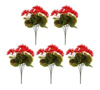 5 fiori artificiali del pensiero per interni ed esterni, primule artificiali, cespugli primaverili, finta plastica finta