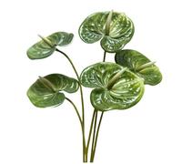 5 fiori artificiali di giglio di Anthurium da 61 cm, permanenti, per la decorazione della casa, bouquet e foglie verdi, per casa, matrimoni, festival, feste, artigianato, decorazione per negozi