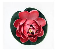 5 fiori finti galleggianti di loto, ninfea simulata, fiori artificiali, ninfea, paesaggio per stagno, giardino, decorazione, micro (10 cm, rosso)