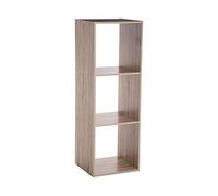 Scaffale a colonna 3 scomparti legno 34,4x32x100,5 cm
