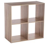 5 FIVE ESTANTERIA Madera para 4 CAJAS ORGANIZADORAS 67,6X32X67,6CM, Multicolor, L. 67.6 x P. 32 x H. 67.6 cm