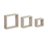 5 five simply smart 3 mensole da parete a cubo effetto rovere grigio Fixy