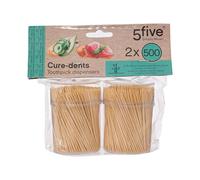 5 five simply smart 5five - 2 scatole da 500 stuzzicadenti di bambù