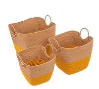 5 five simply smart 5five - 3 cesti in vimini solar power giallo