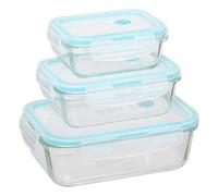 5 five simply smart 5five - 3 contenitori rettangolari in vetro clipeat