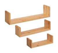 5five - 3 mensole da parete in bambù fixy
