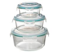 5 five simply smart 5five - 3 scatole di conservazione rotonde in vetro clipeat