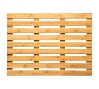 5 five simply smart 5Five - Alfombrilla de baño de rejilla de bambú (50 x 68 cm) - Antideslizante, resistente a la humedad, fácil de limpiar - Accesorio de baño