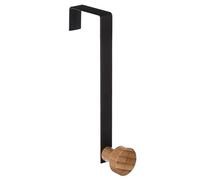 5 five simply smart 5five - appendiabiti a 1 testa in metallo nero e bambù