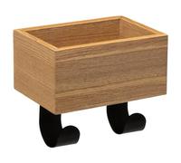 5 five simply smart 5five - appendiabiti a tasca vuota in legno, 2 teste