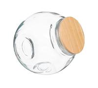 5five - barattolo per caramelle in vetro con coperchio in legno 1,5l