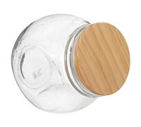 5five - barattolo per caramelle in vetro con coperchio in legno 650ml