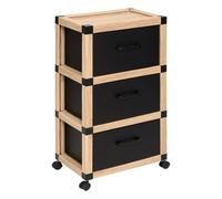 5 five simply smart 5Five - CARDY Torre portaoggetti in cartone e plastica beige - 3 cassetti - 46x31x84 cm - Organizzazione ottimale, uso quotidiano
