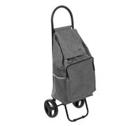 Carrello spesa con due ruote 34x30x95 cm grigio
