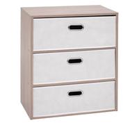 5 five simply smart 5Five - Cassettiera DRESS UP Beige - 3 cassetti - 50x30x60cm - Mobile contenitore funzionale, per organizzare la camera da letto, elegante e pratico