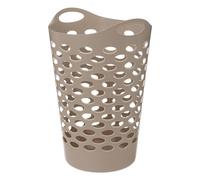 5 five simply smart 5five - Cesta de Ropa Flexible de 60 l Beige - Orificios de ventilación - Ligera - Asas ergonómicas para facilitar su transporte - Cesta de almacenamiento blanda