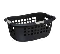 5 five simply smart 5five - Cesto para Ropa Hugger Gris de 51 l - Orificios de ventilación - Ligero - Asas ergonómicas para facilitar su transporte - Cesto de almacenamiento de plástico