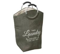 5 five simply smart 5five - cesto portabiancheria in velluto trio verde cachi