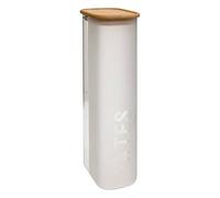5 five simply smart 5Five - Contenitore per alimenti trasparente in bambù e vetro borosilicato - 2,25 l - 13x9x30,8 cm - Contenitore per alimenti, accessorio da cucina