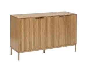 5 five simply smart 5five - Credenza Tasso a 3 Ante Effetto Legno Naturale - 2 Ripiani - 4 Scomparti - Chiusura Ammortizzata - Soggiorno