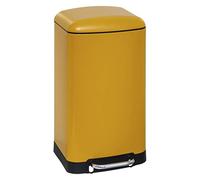 5 five simply smart 5Five - Cubo de basura de cocina metálico amarillo Ariane de 30 l - Cubo extraíble y asa trasera - Cierre silencioso