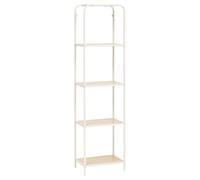 5 five simply smart 5Five - Mensola CURVY in metallo e MDF beige - 45x30x169,5 cm - Accessorio per l'organizzazione della casa, soggiorno, camera da letto e ufficio.