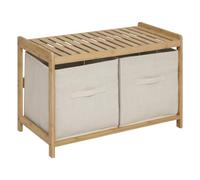 5 five simply smart 5five - panca portaoggetti tidy box con 2 cestini in bambù marrone 66,8x35cm