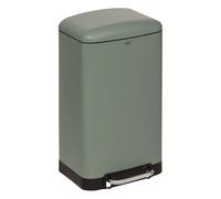5 five simply smart 5Five - Pattumiera da cucina Ariane 30L in metallo verde - Secchio e maniglia posteriore rimovibili - Chiusura silenziosa