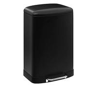 5 five simply smart 5Five - Pattumiera da cucina Ariane 50L in metallo nero - Secchio e maniglia posteriore rimovibili - Chiusura silenziosa