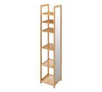 5 five simply smart 5five - scaffale a colonna in bambù mix n modul con 5 ripiani e specchio