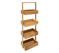 5five - scaffale blackacia, 4 livelli, 88x26cm, legno di acacia