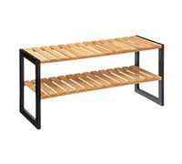 5 five simply smart 5five - Scarpiera impilabile per 6 paia - Bambù, 2 ripiani, 70 cm - Per ingresso, cabina armadio, spogliatoio